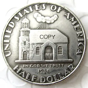 SAD 1936 Delaware Prigodni полудолларовая посеребренная kopiju novčić