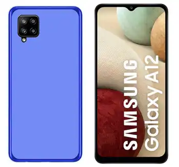 Samsung Galaxy A12 (6.5) plava torbica od glatke silikonskim gelom Tpu