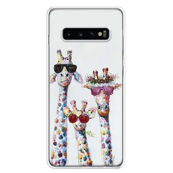 Slatka Crtani Žirafa Torbica za telefon sa slike životinja za Samsung Galaxy S10 Plus S20 FE S21 Ultra S10E S9 S8 + S7 Edge J4 J6 J8 Coque