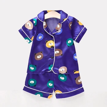 Slatka Medvjed Pidžama za djevojčice Setovi 2021 Novi Ljetni Dječji Crtić Svakodnevni Kućna odjeća za dječake odjeća za spavanje Setovi Dječja odjeća 1 2 3 4 godine