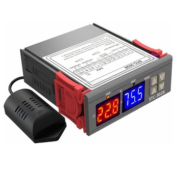 STC-3028 Dvostruki Digitalni Termostat za Kontrolu Temperature I Vlažnosti STC-3028 Termometar Hygrometer Modul 12-24 220