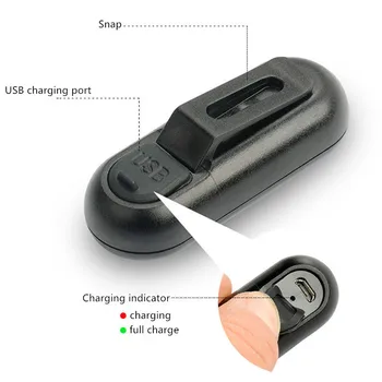 Stražnje Svjetlo za bicikl Mni Vodootporan USB Punjiva Lampa za kacigu za lančanik vožnje noću