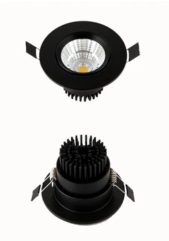 Super Svijetle Zatamnjen led svjetiljka COB Spot Light 5 W 7 W 10 W 12 W ugrađeni led reflektori Svjetiljke unutarnja rasvjeta