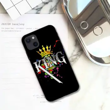 Torbica za telefon King i Queen Kruna za iPhone 11 12 Mini Pro 13 XS Max X 8 7 6s Plus 5 SE XR Shell