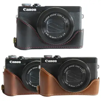 Točan kompletna sadnja za tijelo Torbica za digitalni fotoaparat od umjetne kože torbica-torba za Canon Powershot G7X Mark 3 mark iii G7X III G7X3 s remenom