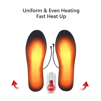 USB Ulošci za cipele grijana Električna topliji za stopala Topliji za noge Mat čarape Zimske sportove na otvorenom Grijaći ulošci Zimski shuttle