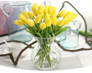 Veleprodaja 5 kom. Tulipana Umjetni Cvijet Trenutno Dodir Umjetni Buket Lažni Cvijet Vjenčanje ukras Cvijet Kućni ukras Garenne