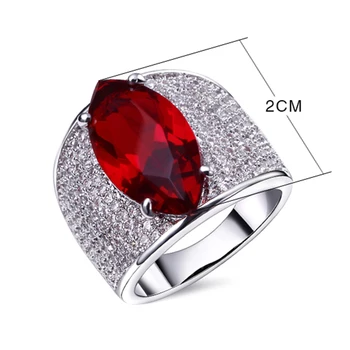 Veliki kameni prsten u obliku vozilima do konja oči Crveno/plavo/prozirni veliki prsten cz s dugim dizajnom jedinstveni nakit pribor za žene Modni nakit