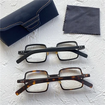 Vintage Trg Mala Kutija Ацетатная Okvira za naočale Muškarci Žene Luksuzni Klasicni Optički Naočale za kratkovidnost na recept Okvira za naočale