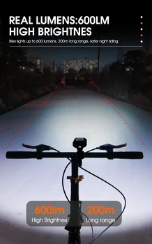 WEST BIKING Vodootporan USB Punjiva Biciklistička Svjetiljku Profesionalni Biciklizam Fenjer MTB Cestovni Bicikl LED Svjetla Stražnja svjetla