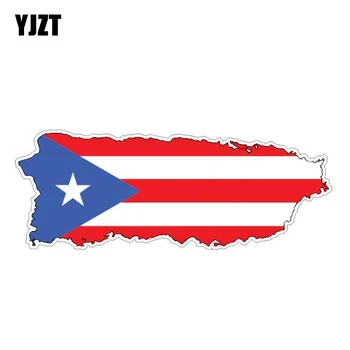 YJZT 16 cm*6 cm Zastava Puerto Rico Luci Kartica Naljepnica za auto Oznaka na Motocikl Pribor 6-0833