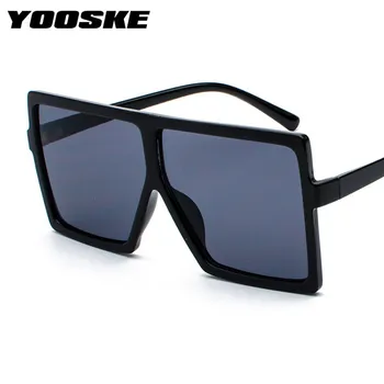 YOOSKE Crni kvadrat Sunčane naočale Ženske, Muške Klasicni Prevelike Sunčane naočale Ženske, Muške Naočale u stilu hip-hop s velikim okvir UV400