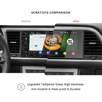 Zaštitna folija za ekran automobila RUIYA za Ateca 8 Inča 2021 GPS navigacija Središnji zaslon Osjetljiv na Dodir Zaslona dodatna Oprema za interijer 260*125 mm