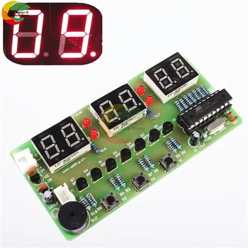 Ziqqucu Digitalni Sat DIY Kit 6 Bitova C51 AT89C2051 Čip E-mail Alarm Kit FR-4 Tiskana pločica sa Zvučnog Trening Komplet za Arduino