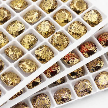 Zlatni June Patina Color Crystal K9, vještački dijamant Nakit Zanatske Pointback za Obrt Ljepilo za Odjeću Odjeća Haljina Perle Ukras