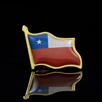 Čile Teškim Zemlje Vijori Reljefni Zastava Metal Pin Na Rever Modni Nakit