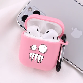 Šarene Anime Zabavne Slatka Smiješak Torbica za Slušalice Za iPhone AirPods 1 2 Pro Mekani Silikonski Pribor Za Punjenje Slušalice Coque