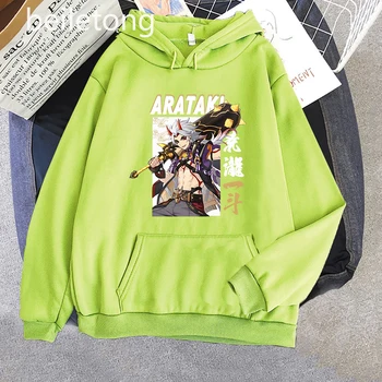 Аратаки Итто Anime Veste Za muškarce Zimska moda Pulover s kapuljačom velike veličine Za žene Genshin Majica Harajuku Ulica odjeća Majice
